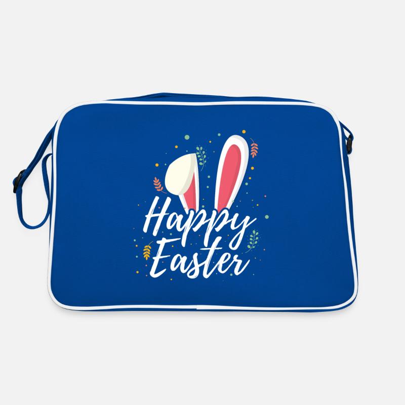 Happy Easter bunny floppy ears gift animal fun Retro Bag