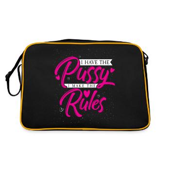 J’ai la chatte je fais les règles Mme droite - Sac Retro - noir/or - Dos
