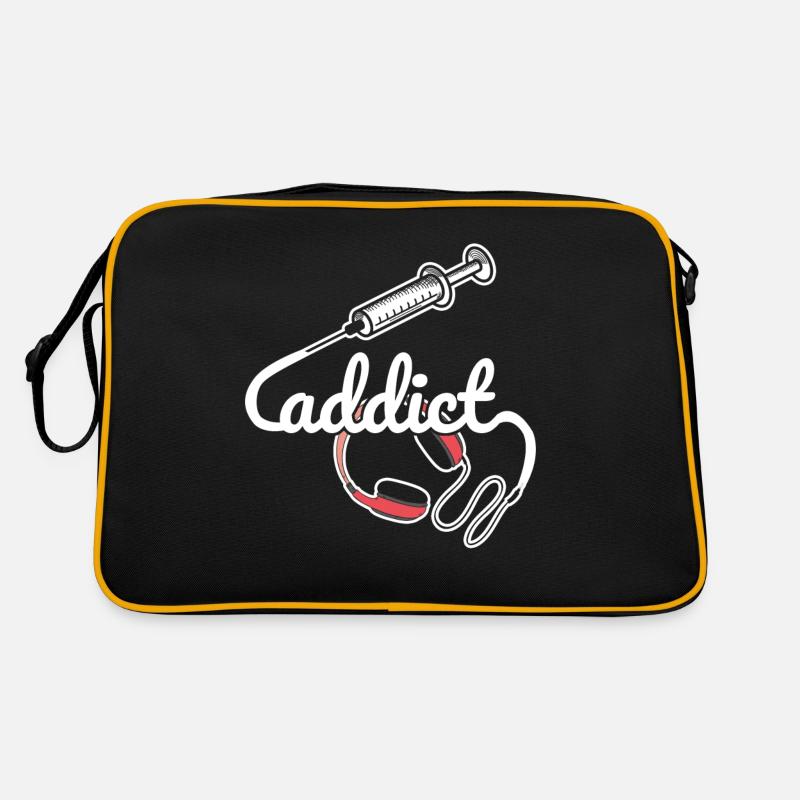 Musik Sucht verrückt nach Kopfhörer Geschenkidee Retro Tasche