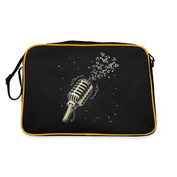 Vintage micro partitions explosion musique son plaisir - Sac Retro - noir/or - Dos
