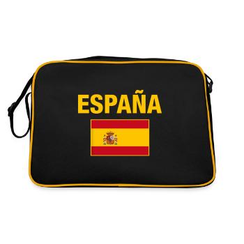 Espagne espagne espagne drapeau rouge jaune cadeau pays - Sac Retro - noir/or - Dos