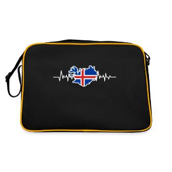 Islande - Sac Retro - noir/or - Dos