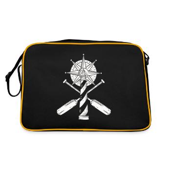 Phare mer lumière cadeau eau étoile - Sac Retro - noir/or - Dos