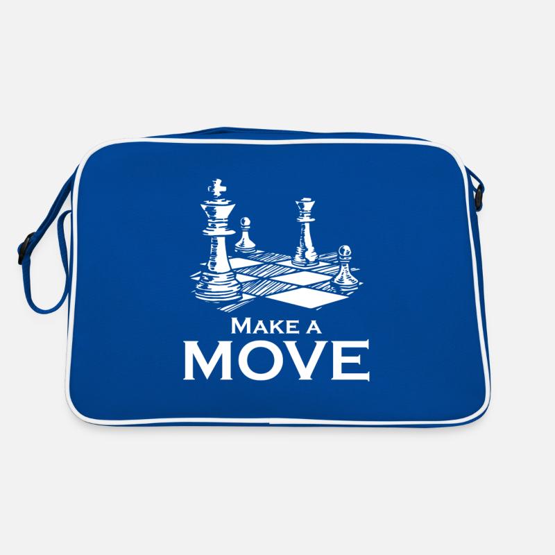 Chess pieces gift colorful game strategy Retro Bag