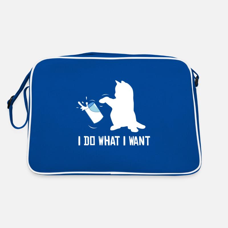 Katze Freundin wütend lustig Geschenk Idee Tier Retro Tasche