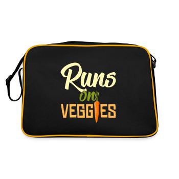 Assaut les légumes végétarien cadeau végétalien - Sac Retro - noir/or - Dos