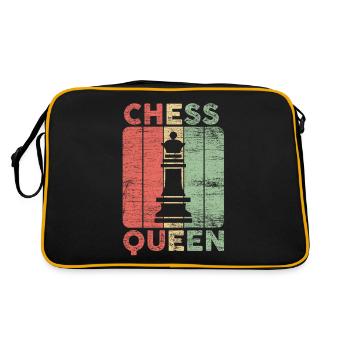 Jeu de reine Dame Couronne d’échecsmatt cadeau - Sac Retro - noir/or - Dos
