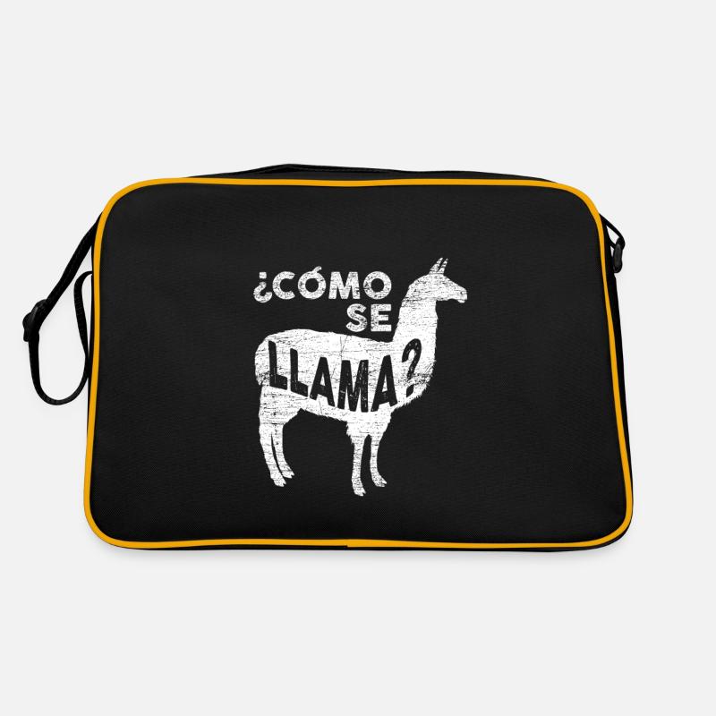Lama animal spit spanish gift zoo alpaca Retro Bag