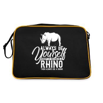 Be a Rhino Extinct Endangered Species Horn - Retro Bag - black/gold - Back