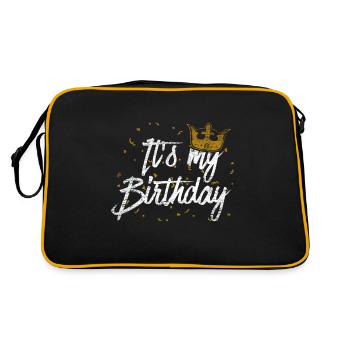 Birthday crown princess daughter girl child - Retro Bag - black/gold - Back