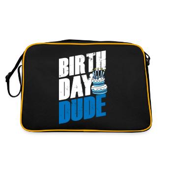 Idée de cadeau d'anniversaire - Sac Retro - noir/or - Dos