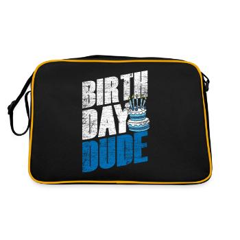 Birthday birthday present gift - Retro Bag - black/gold - Back