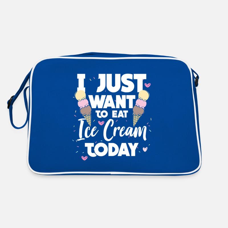 Ich möchte heute nur Eiscreme essen Geschenk Idee Retro Tasche