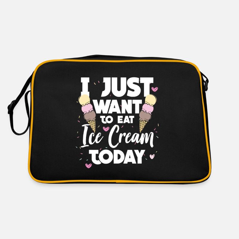 Ich möchte heute nur Eiscreme essen Geschenk Idee Retro Tasche