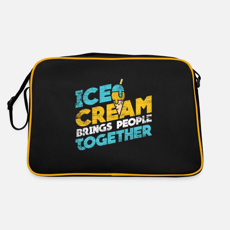 Eiscreme Eis am Stiel Sonne Sommer Softeis Retro Tasche