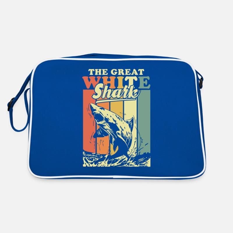 Requin poisson animal eau coloré cadeau mer océan Sac Retro