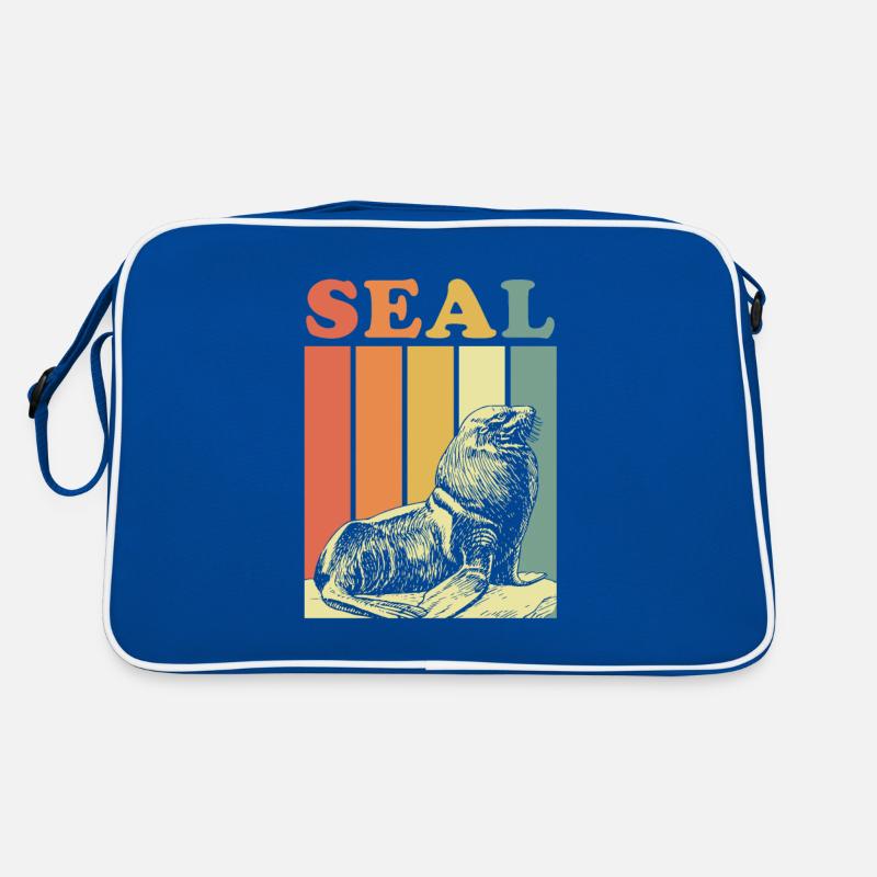 Robben Seehund Meer Fisch Tier Ozean Geschenk Idee Retro Tasche