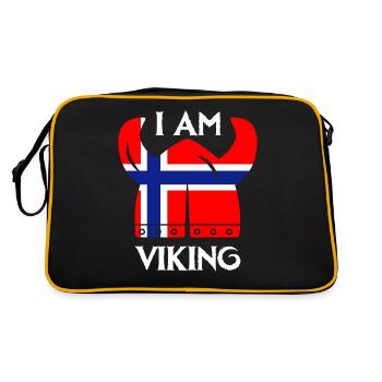 Je suis fierté nationale viking et norvégienne - Sac Retro - noir/or - Dos