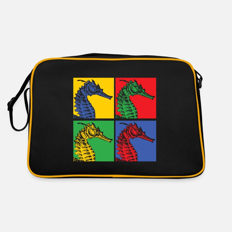 Hippocampe hippocampe poisson mer océan pop art Sac Retro