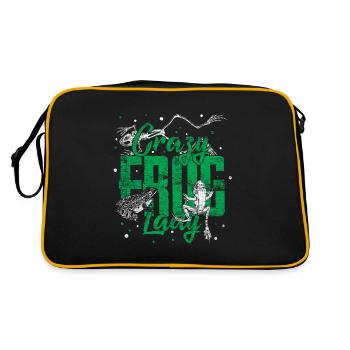 Frog lady Crazy daughter princess girl - Retro Bag - black/gold - Back