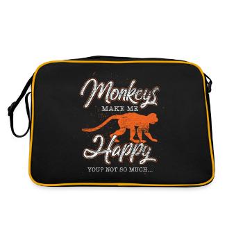 Les singes me font plaisir idée cadeau animal - Sac Retro - noir/or - Dos