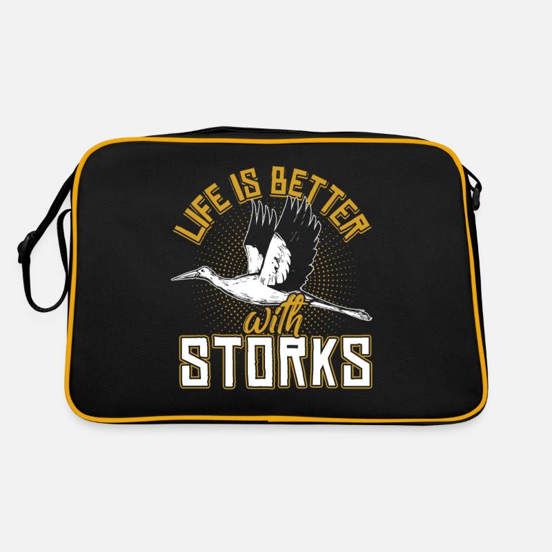 Life is better with stork animal gift Retro Bag