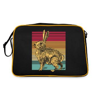 Lapin en lapin de Pâques de style rétro animal lapin - Sac Retro - noir/or - Dos