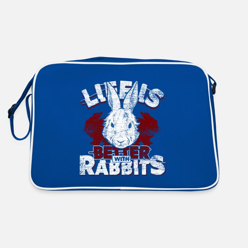 Hasen Leben besser mit Osterhase Bauernhof Tier Retro Tasche
