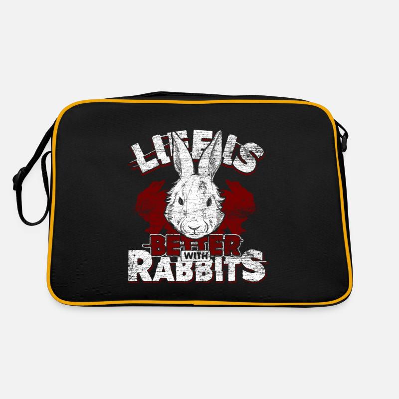 Hasen Leben besser mit Osterhase Bauernhof Tier Retro Tasche