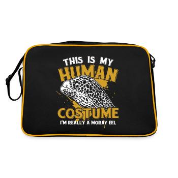 Murène anguille costume d'halloween carnaval animal monstre - Sac Retro - noir/or - Dos