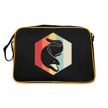 Murène plongeur poisson océan mer créature animal - Sac Retro - noir/or - Dos