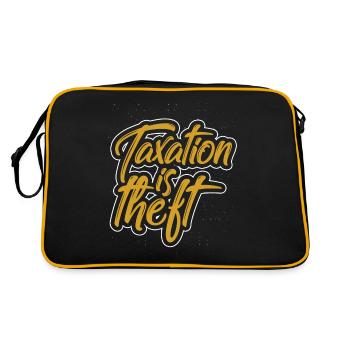Les taxes sont des vols - idée de cadeau fiscal - Sac Retro - noir/or - Dos