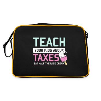 Enseignez aux enfants le financement des taxes sur l'argent - Sac Retro - noir/or - Dos