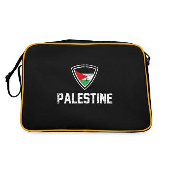 Palestine Palestine Jérusalem Islam Mosquée de Gaza - Sac Retro - noir/or - Dos