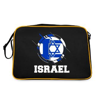 Israel - Retro Tasche - Schwarz/Gold - Hinten