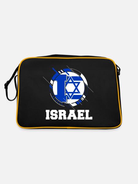 Israel - Retro Tasche - Schwarz/Gold - Hinten