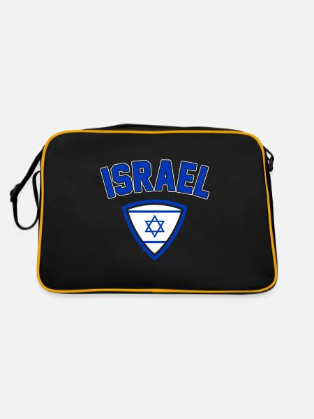 Israel - Retro Tasche - Schwarz/Gold - Hinten
