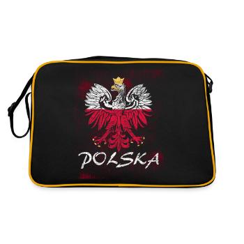 Pologne Pologne Pologne drapeau polonais pays cadeau - Sac Retro - noir/or - Dos