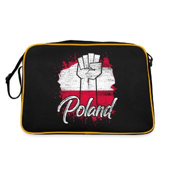 Pologne Pologne Pologne drapeau polonais pays cadeau - Sac Retro - noir/or - Dos