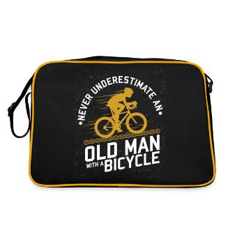 Vélo grand-père pension vélo vélo retraite - Sac Retro - noir/or - Dos