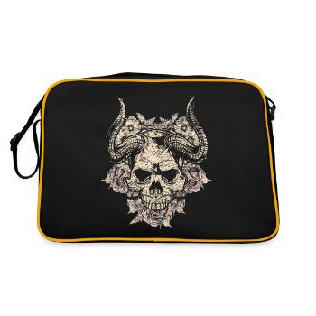 Diable démon Satan enfer mort halloween cadeau - Sac Retro - noir/or - Dos
