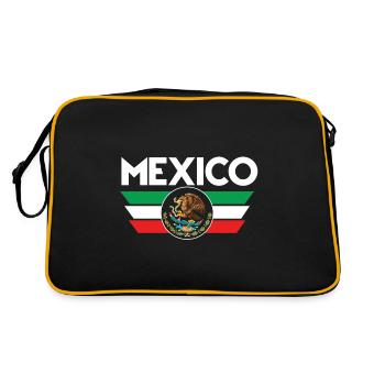Mexiko - Retro Tasche - Schwarz/Gold - Hinten