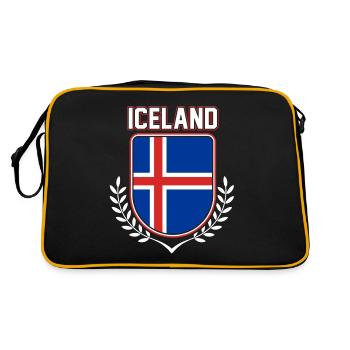 Islande - Sac Retro - noir/or - Dos