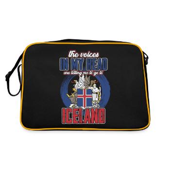 Islande - Sac Retro - noir/or - Dos