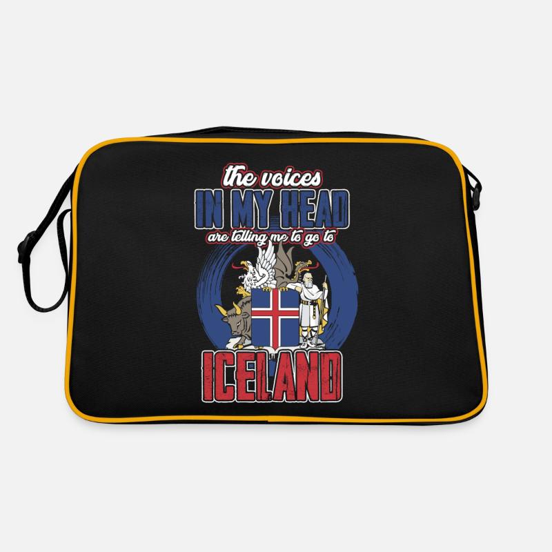 Island - Retro Tasche - Schwarz/Gold