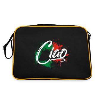 Drapeau Ciao Italie - Sac Retro - noir/or - Dos