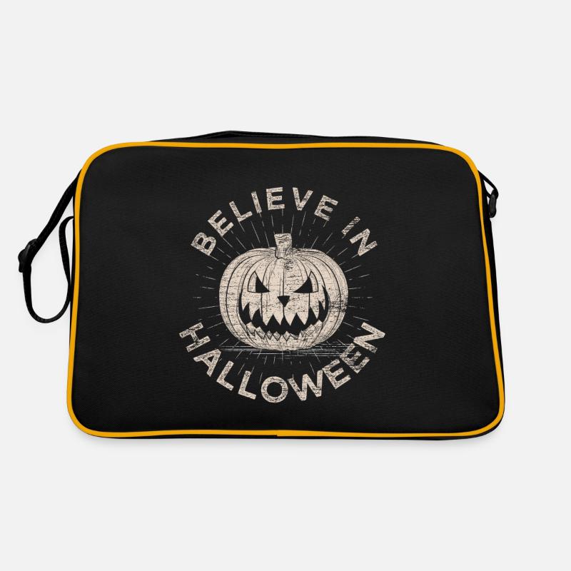 Halloween - Retro Tasche - Schwarz/Gold