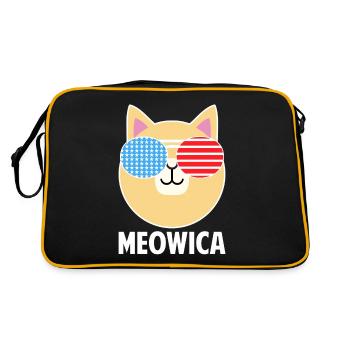 Les chats de Meowica atterrissent grande idée de cadeau - Sac Retro - noir/or - Dos