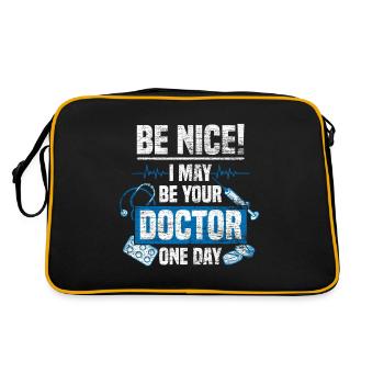 Médecin étudiant médecin cadeau médecin - Sac Retro - noir/or - Dos