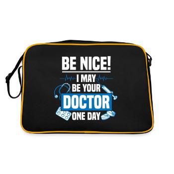 Étudiant en médecine docteur docteur seringue cadeau - Sac Retro - noir/or - Dos